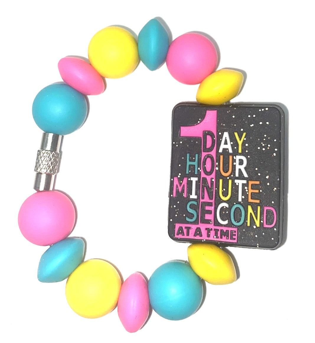 1 Day 1 Hour 1 Minute 1 Second At A Time Stanley Tumbler Cup Handle Charm