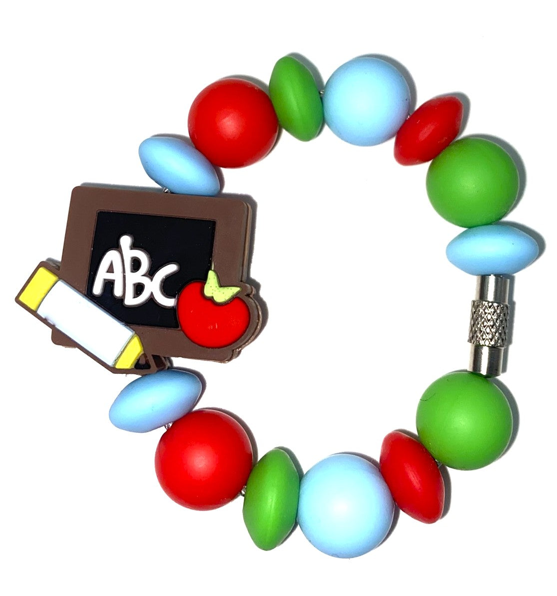 ABC Chalkboard Pencil & Apple Teacher School Stanley Tumbler Cup Handle Charm