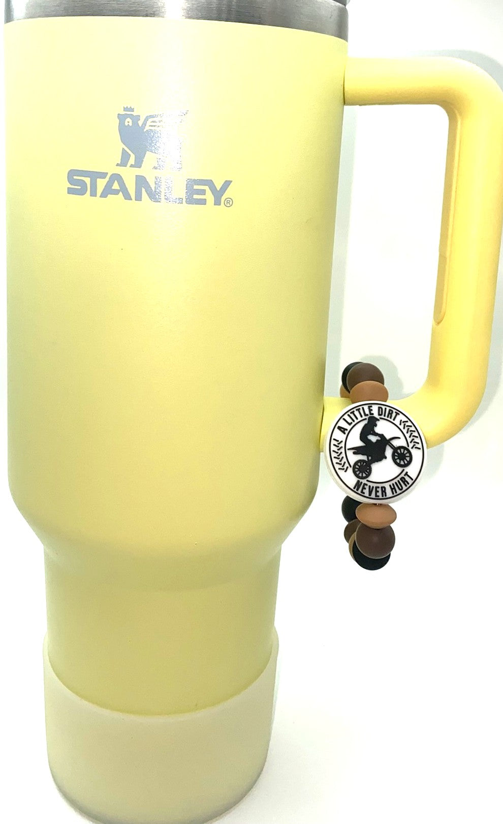 A Little Dirt Never Hurt Motorcross Dirt Bike Stanley Tumbler Cup Handle Charm