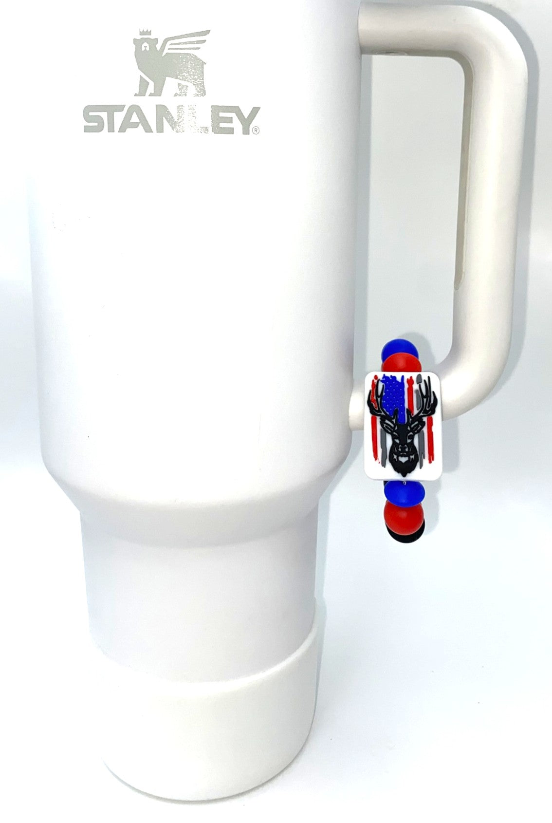 American Flag Deer Stanley Tumbler Cup Handle Charm
