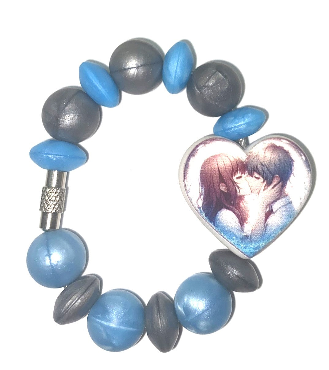 Anime Couple Heart Japanese Manga Stanley Tumbler Cup Handle Charm