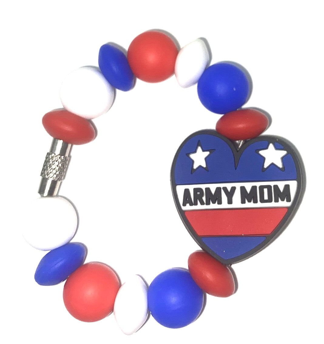 Army Mom Heart Military Branch Stanley Tumbler Cup Handle Charm