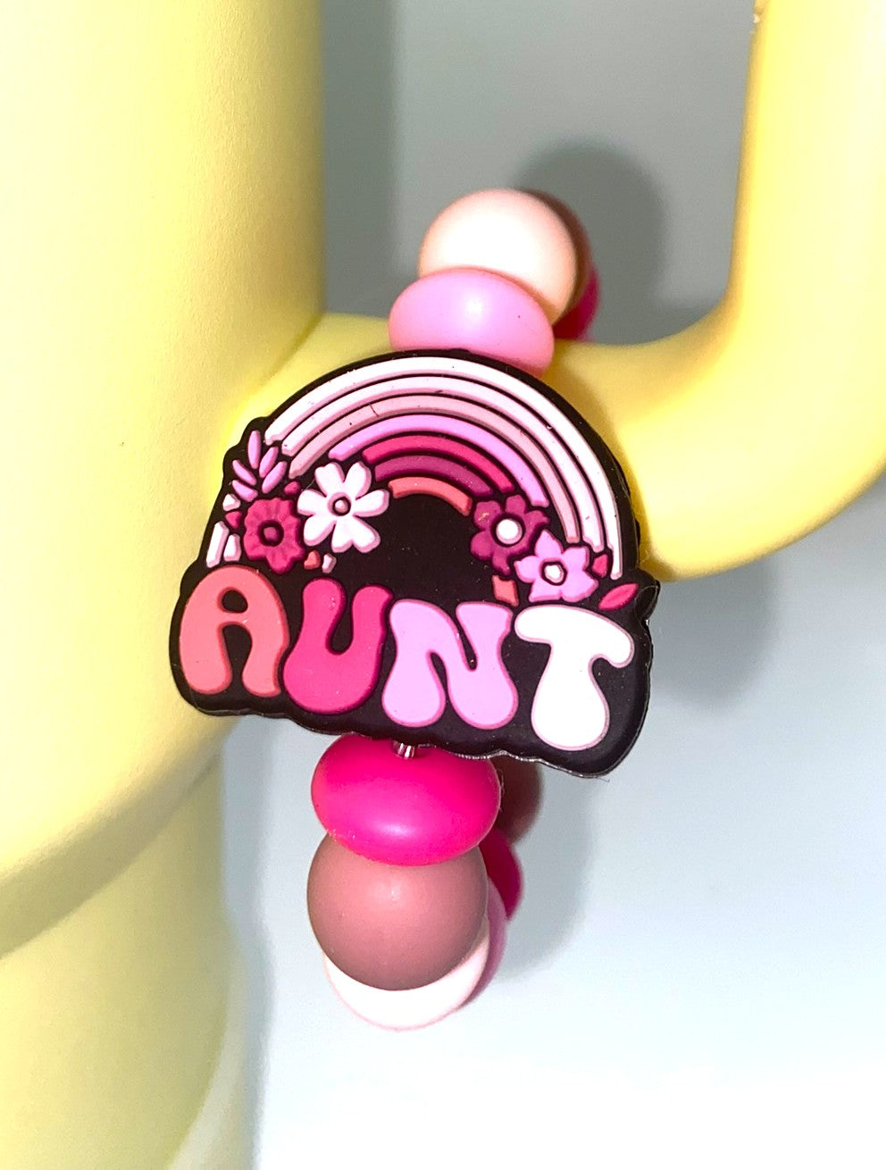 Aunt Pink Stanley Tumbler Cup Handle Charm