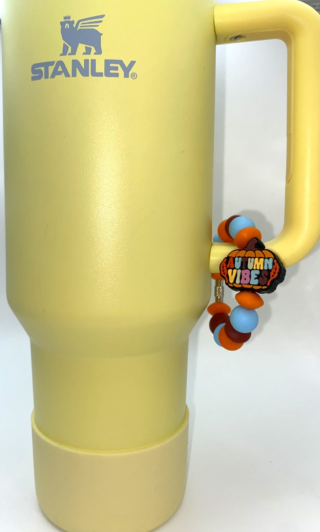 Autumn Vibes Pumpkin Fall Stanley Tumbler Cup Handle Charm