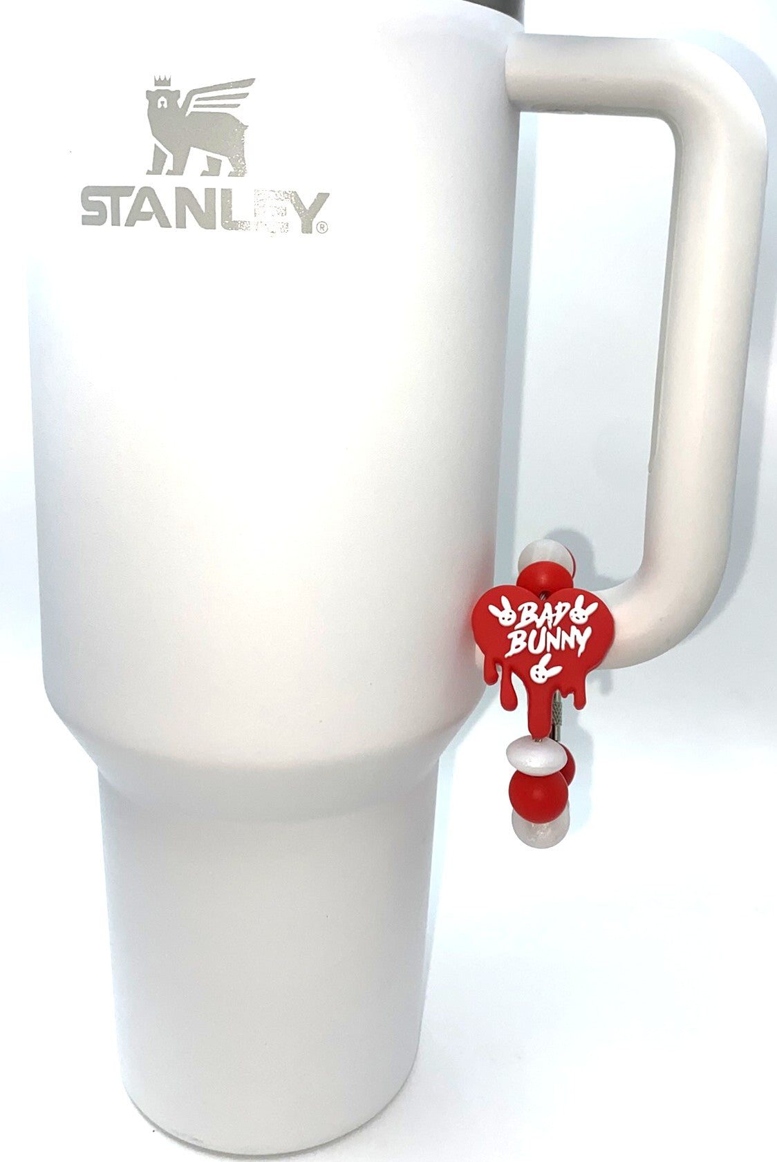 Bad Bunny Heart Stanley Tumbler Cup Handle Charm