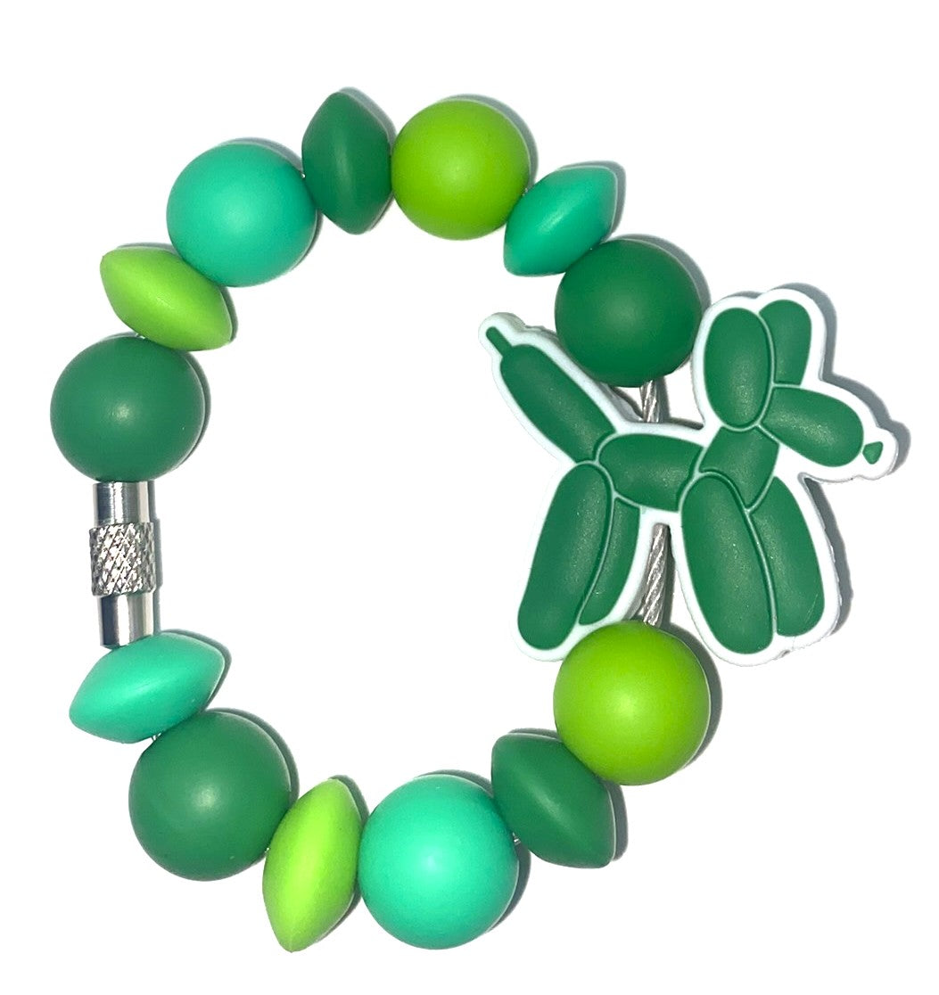 Green Balloon Dog Stanley Tumbler Cup Handle Charm