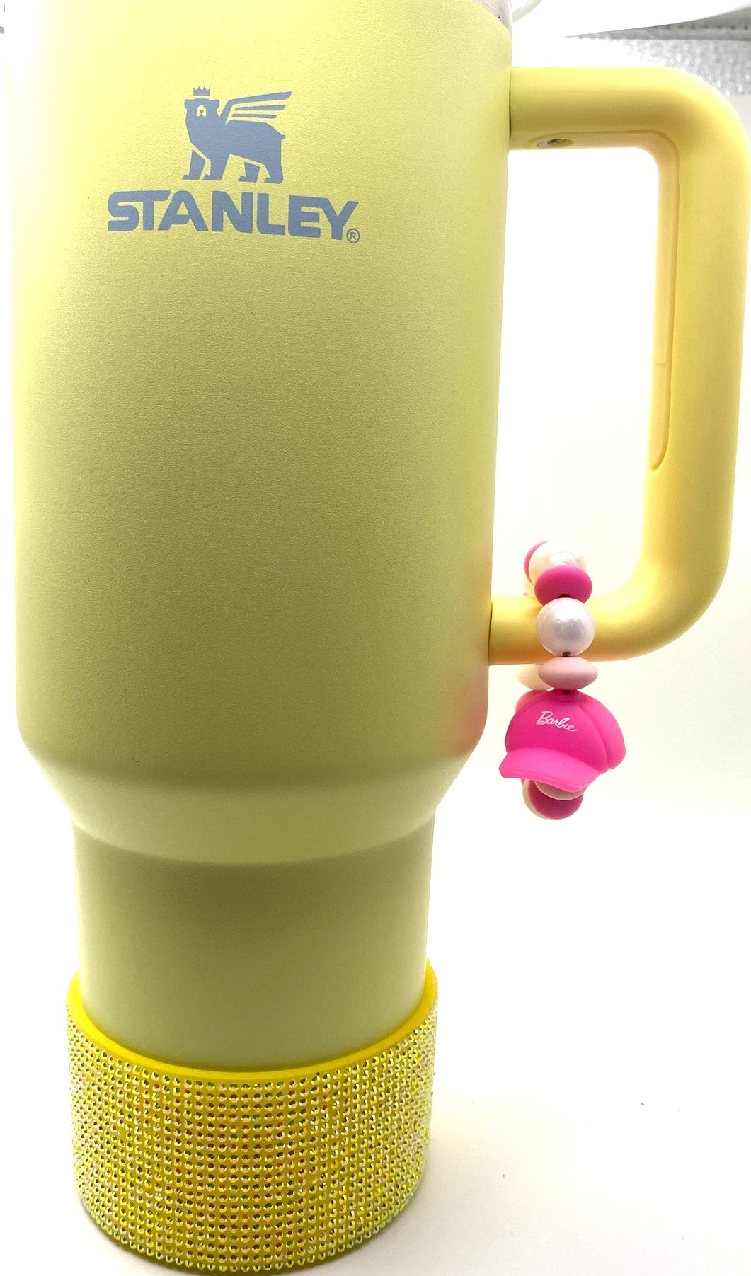 Pink Baseball Hat Malibu Girl Plastic Doll Stanley Tumbler Cup Handle Charm