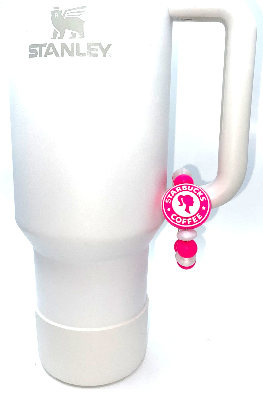 Pink Malibu Girl Plastic Doll Star Coffee Stanley Tumbler Cup Handle Charm