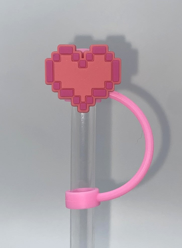 Pixel Heart Malibu Girl Plastic Doll Stanley Tumbler Cup Straw Topper