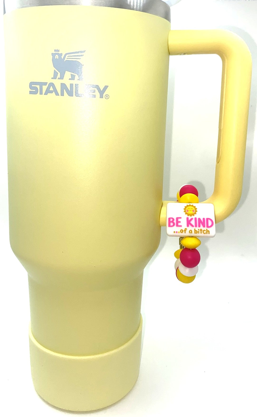 Be Kind Of A Bitch White Rectangle Stanley Tumbler Cup Handle Charm