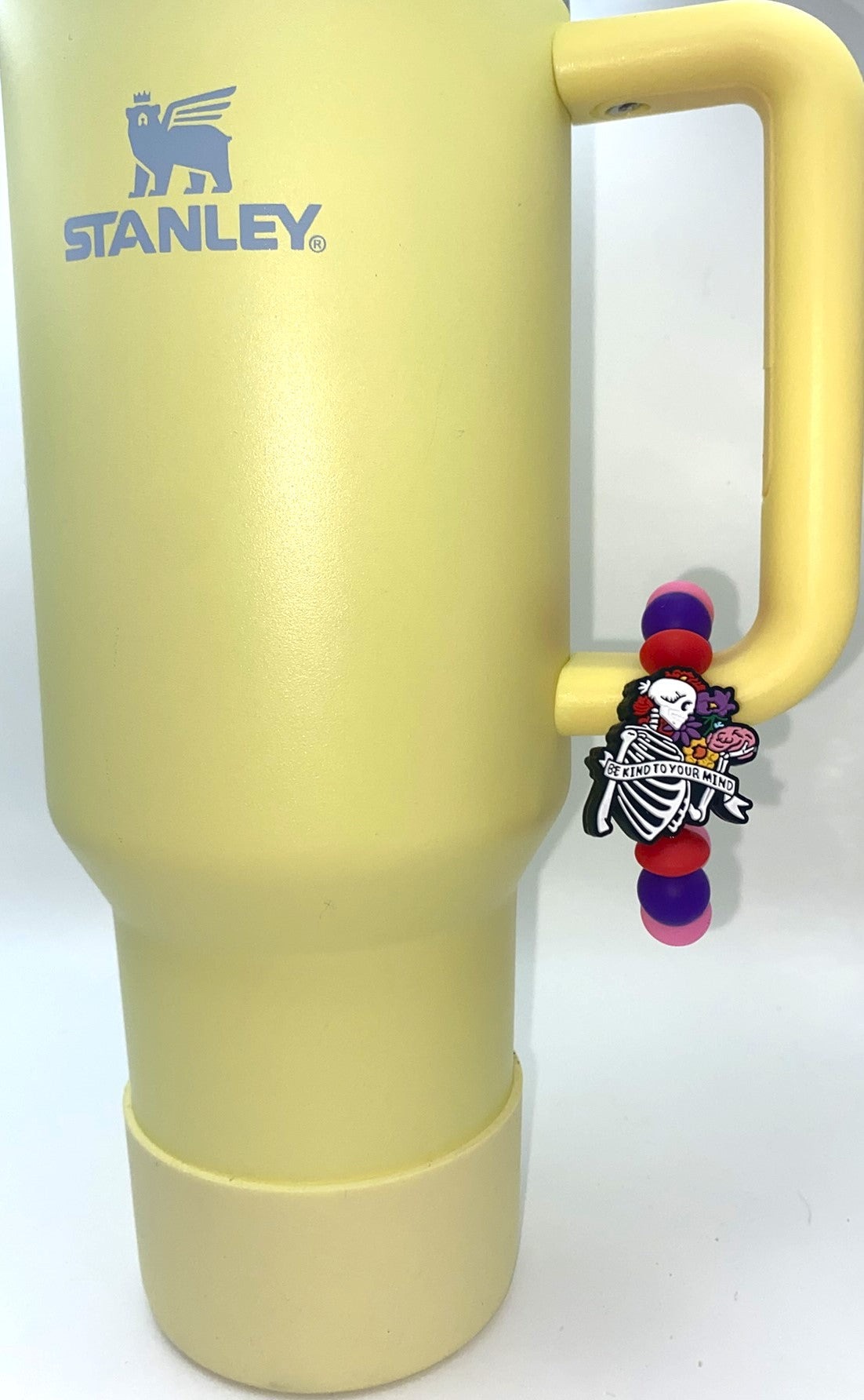 Be Kind To Your Mind Skellie Stanley Tumbler Cup Handle Charm