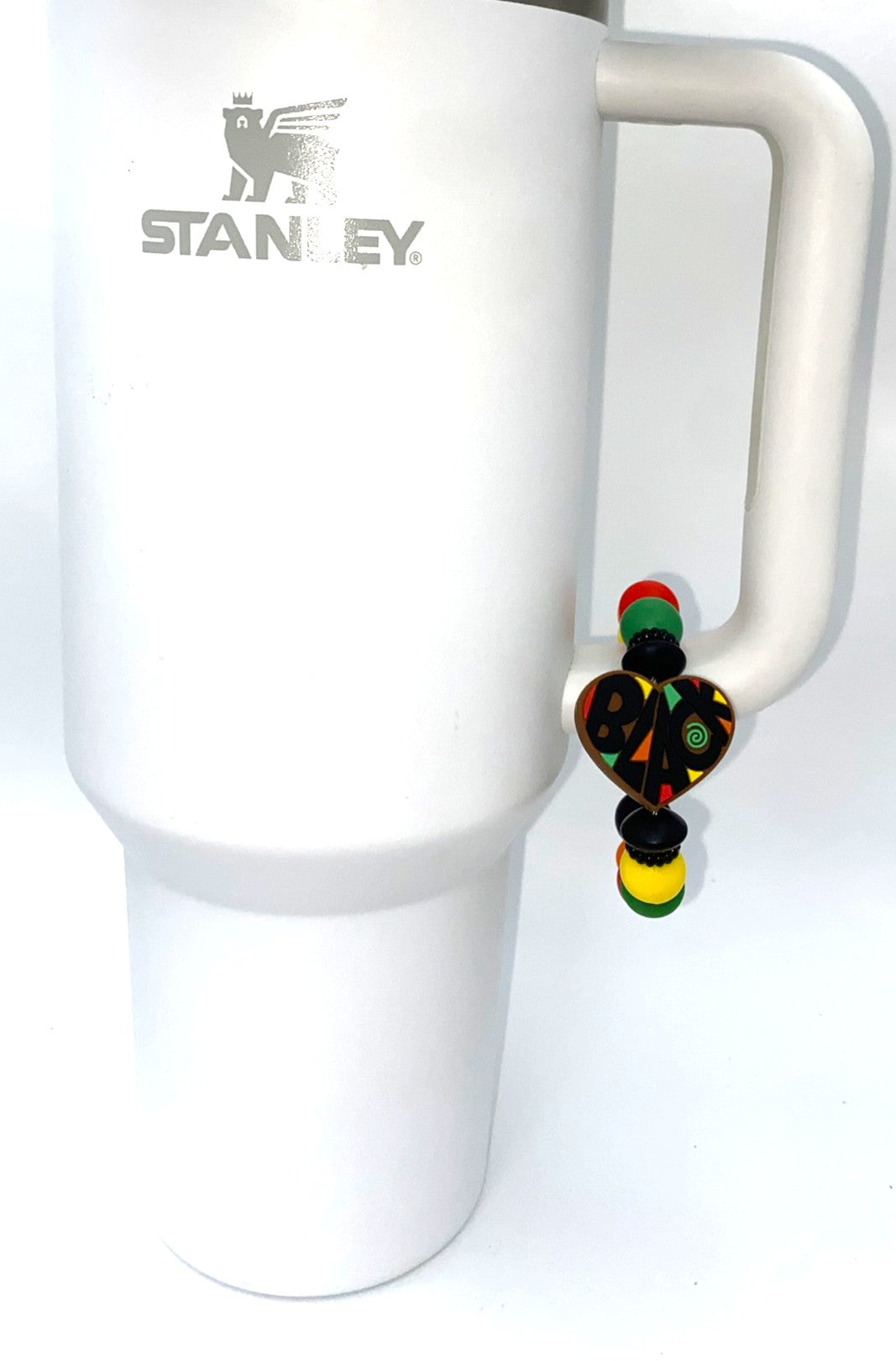 Black Pride African Heart Stanley Tumbler Cup Handle Charm