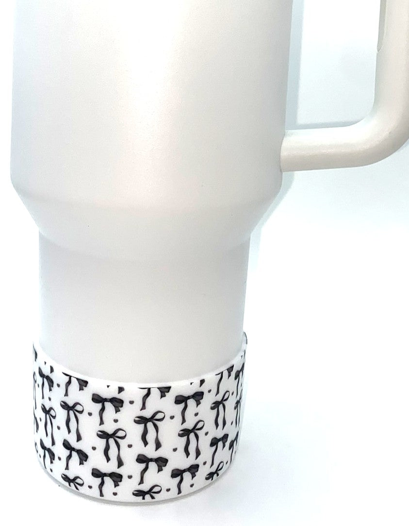 Black Coquette Bows Stanley Tumbler Boot Sleeve #124
