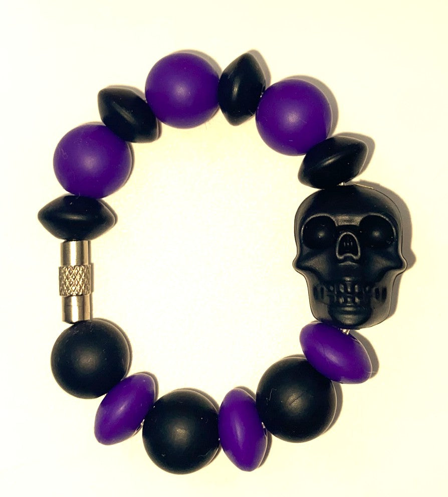 Black Skull Stanley Tumbler Cup Handle Charm