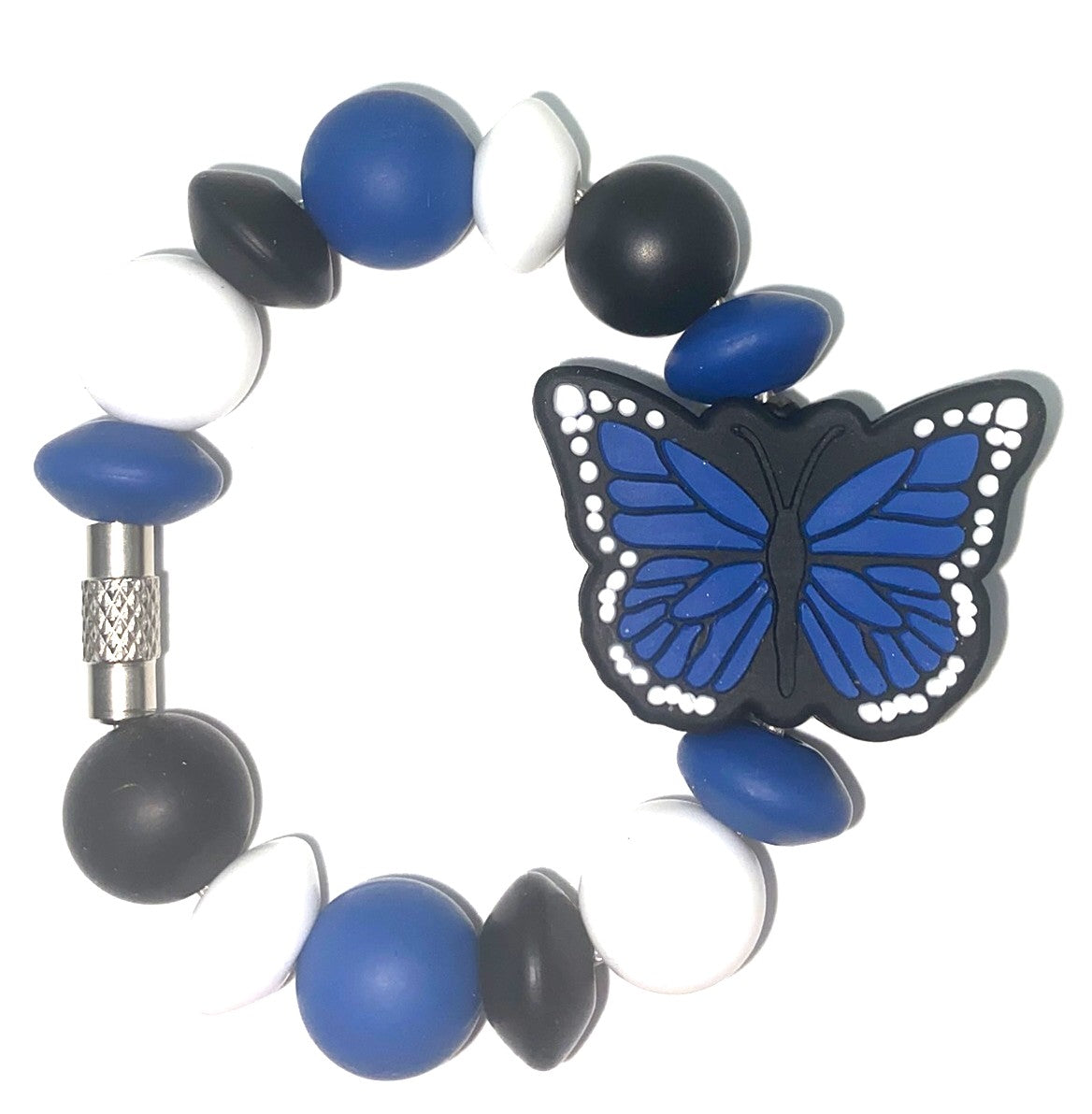 Sapphire Blue Monarch Butterfly Stanley Tumbler Cup Handle Charm