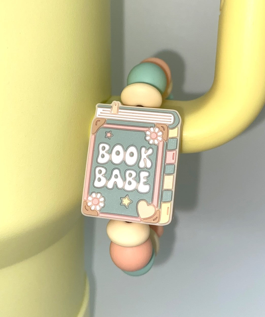 Book Babe Blue Green Stanley Tumbler Cup Handle Charm