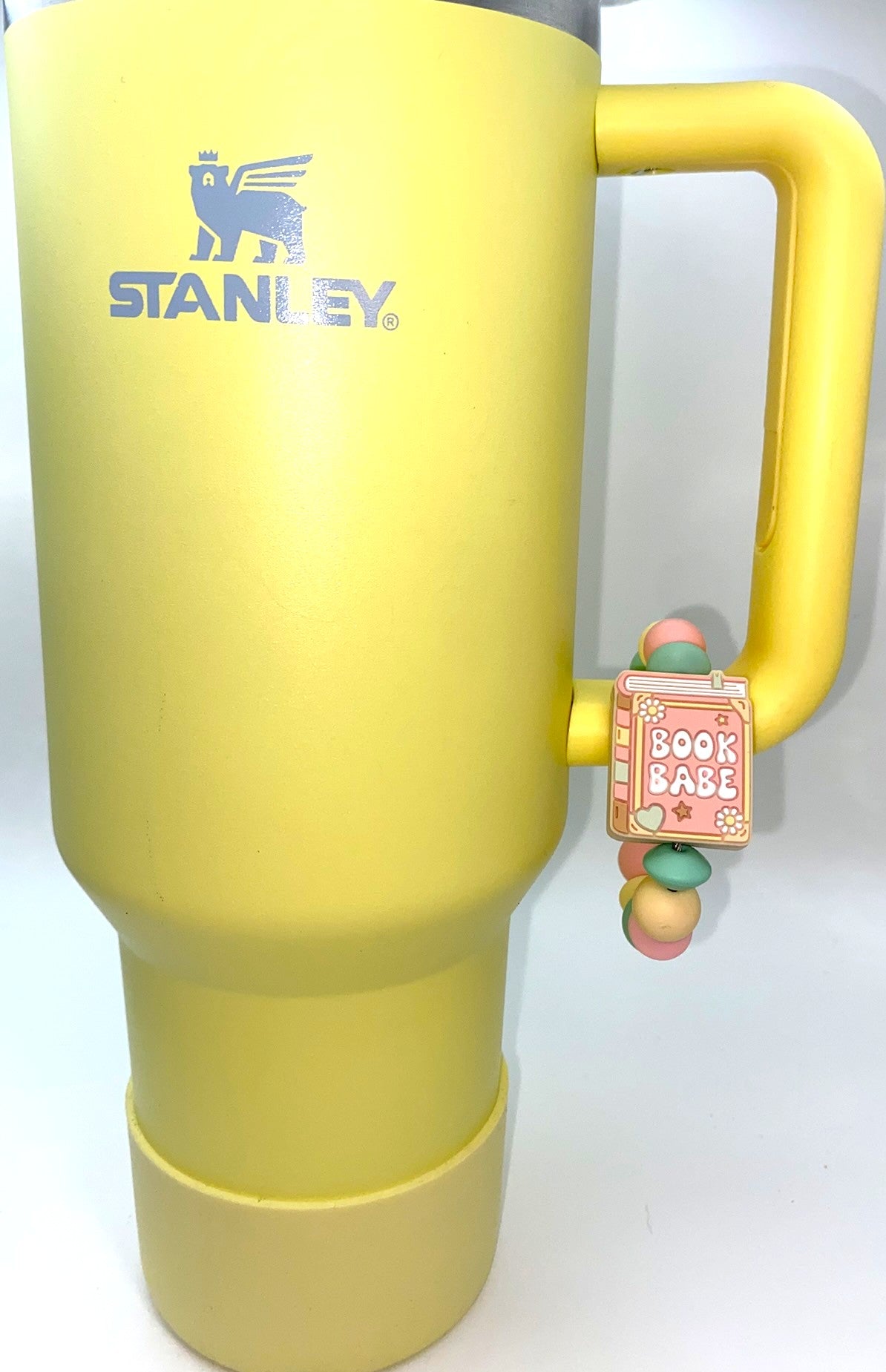 Book Babe Pink Stanley Tumbler Cup Handle Charm