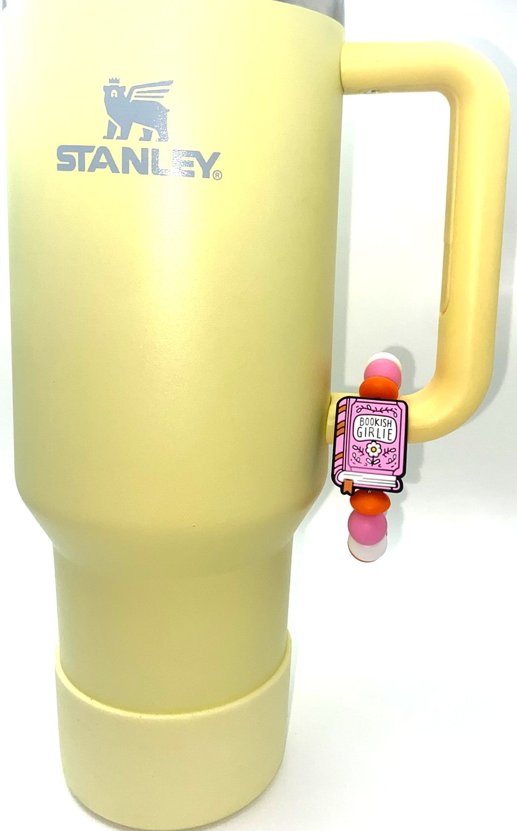 Bookish Girlie Pink Book Stanley Tumbler Cup Handle Charm