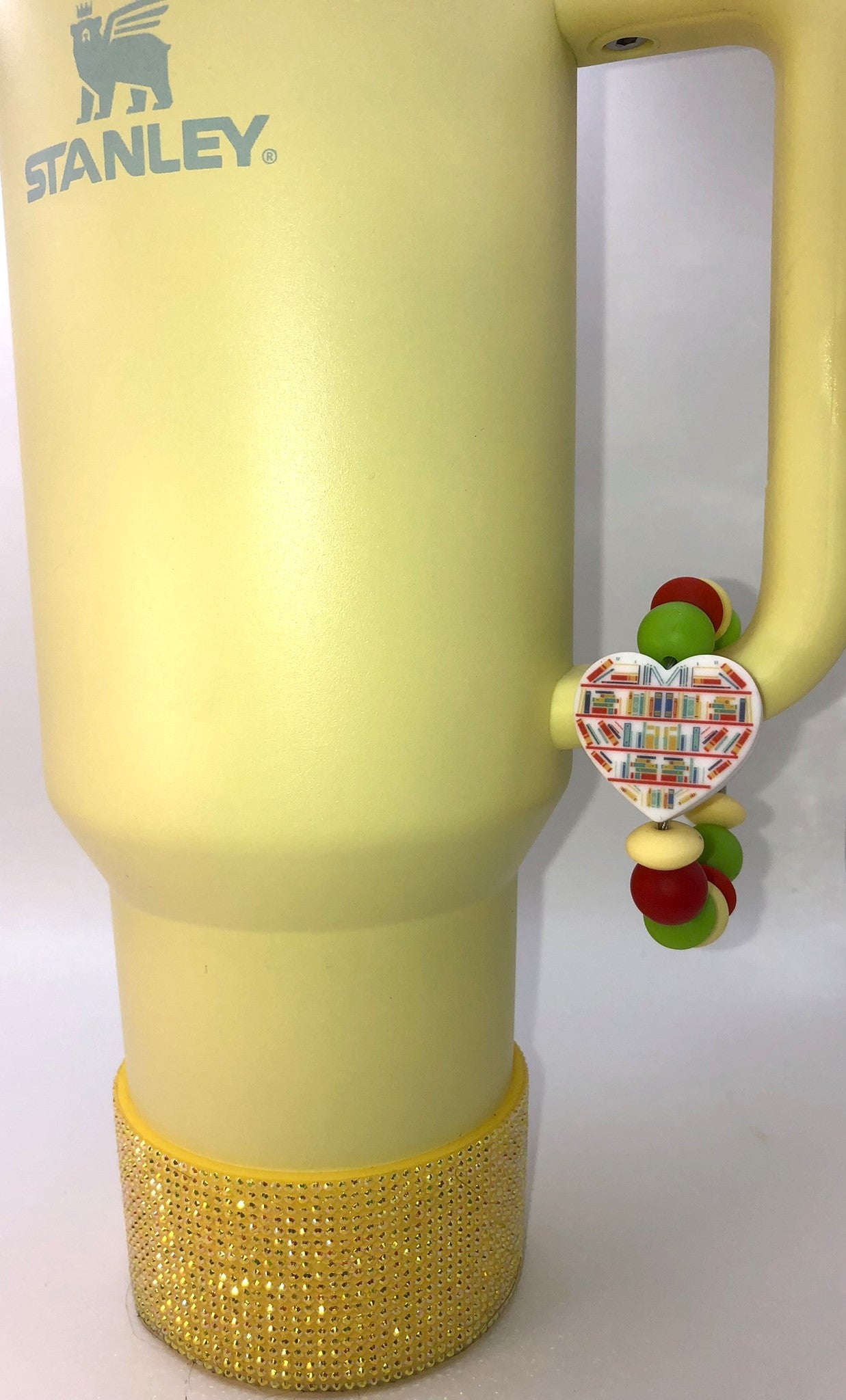 Books Heart Stanley Tumbler Cup Handle Charm
