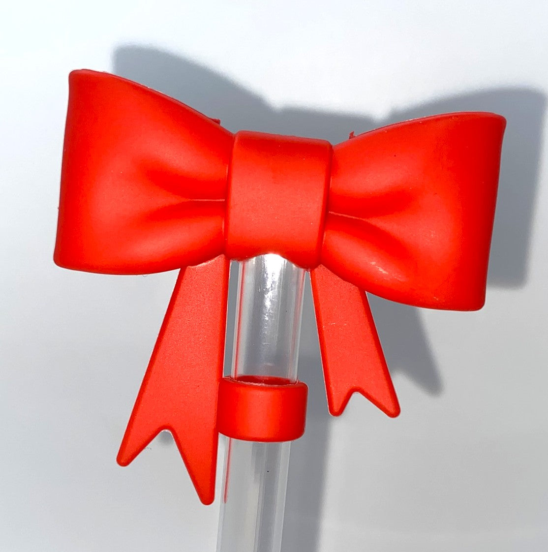 Bow Red Straw Topper