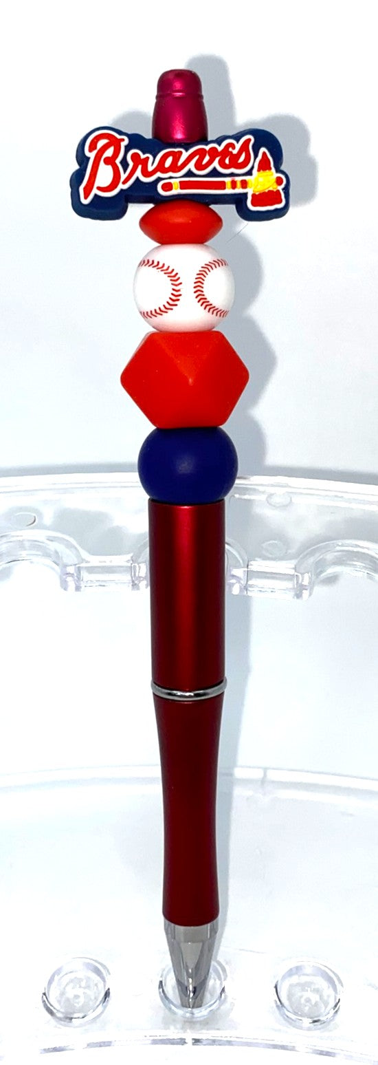 Atlanta Braves Baseball Beaded Pen