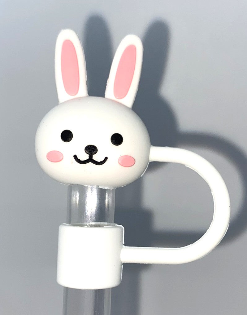 Bunny Rabbit Head 3D Straw Topper