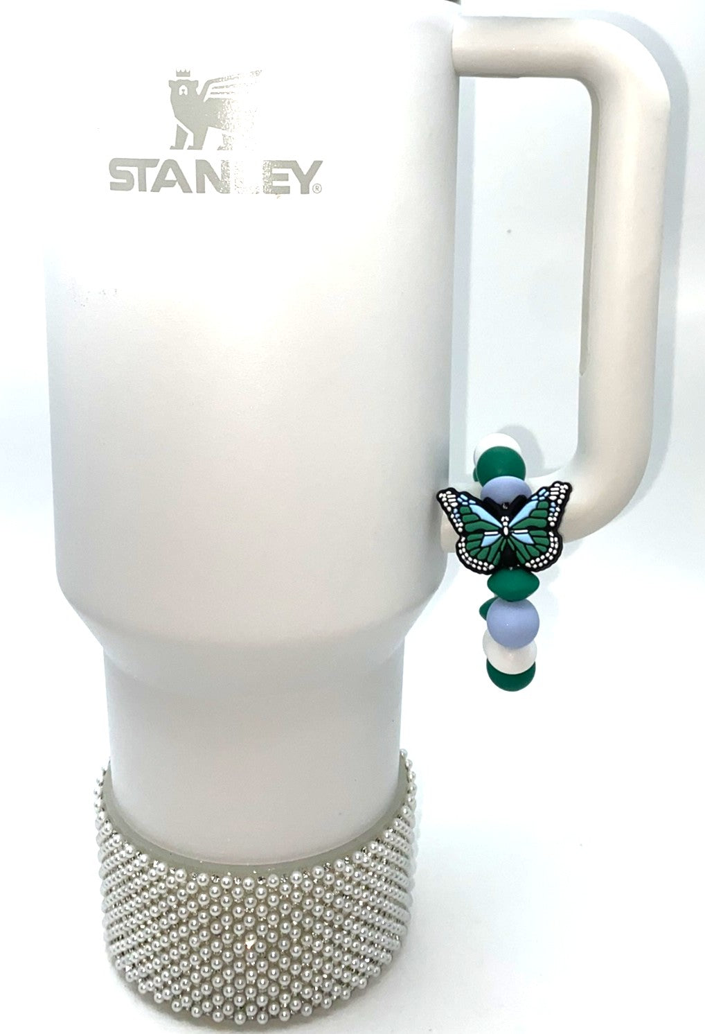 Green & Blue Monarch Butterfly Stanley Tumbler Cup Handle Charm