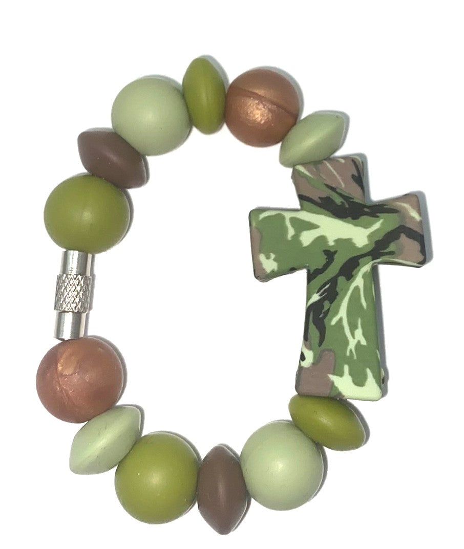 Camo Camouflage Cross Stanley Tumbler Cup Handle Charm