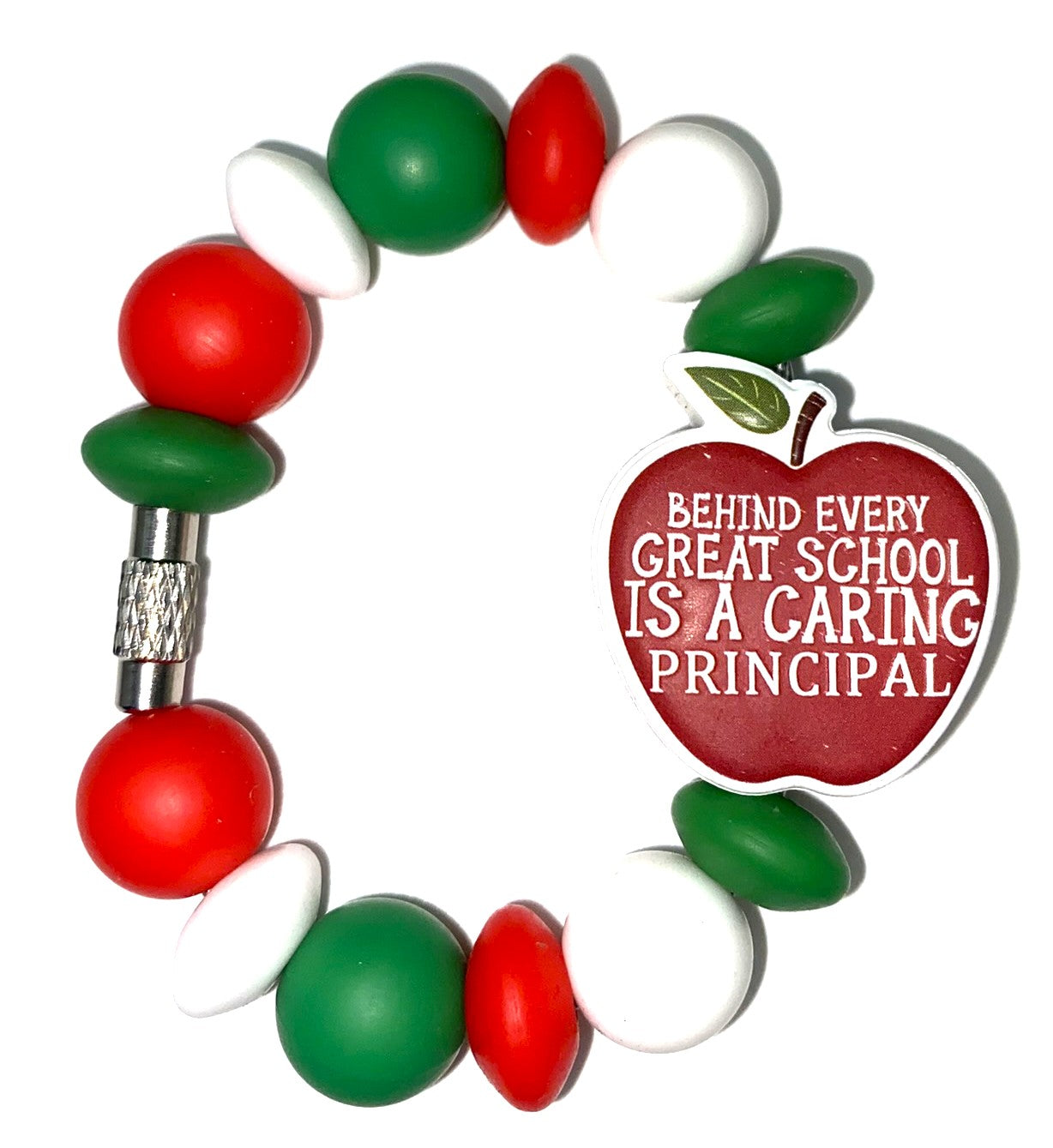 Behind Every Great School Is A Caring Principal Apple Stanley Tumbler Cup Handle Charm