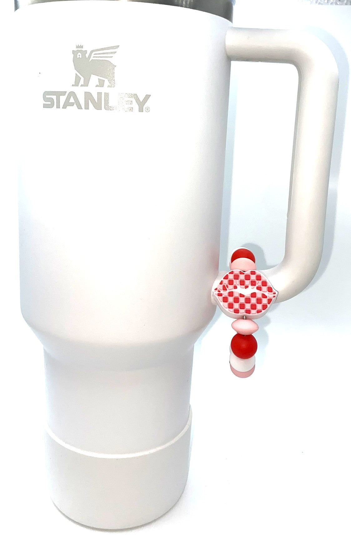 Checkered Lips Stanley Tumbler Cup Handle Charm