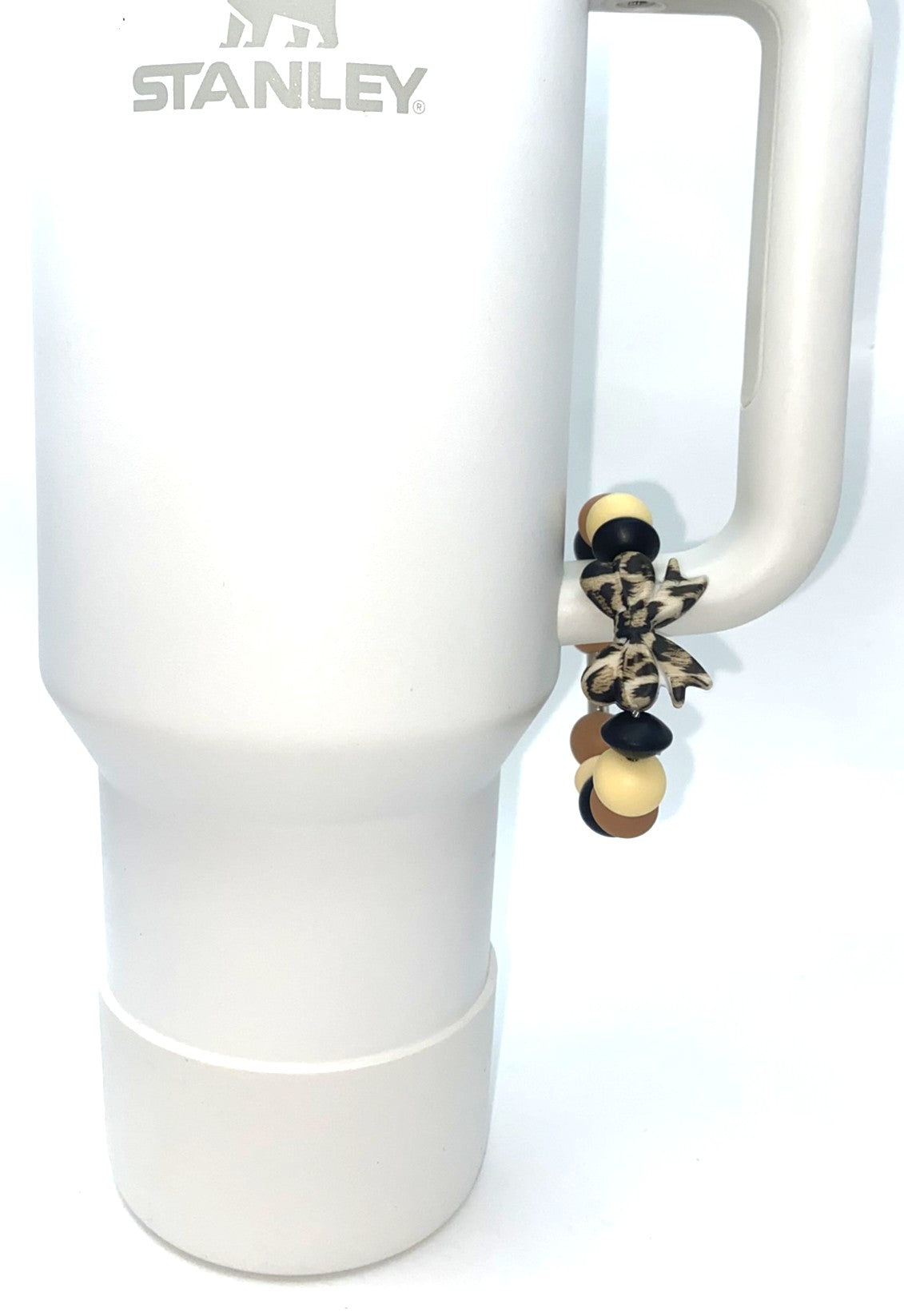 Cheetah Print Coquette Bow Stanley Tumbler Cup Handle Charm