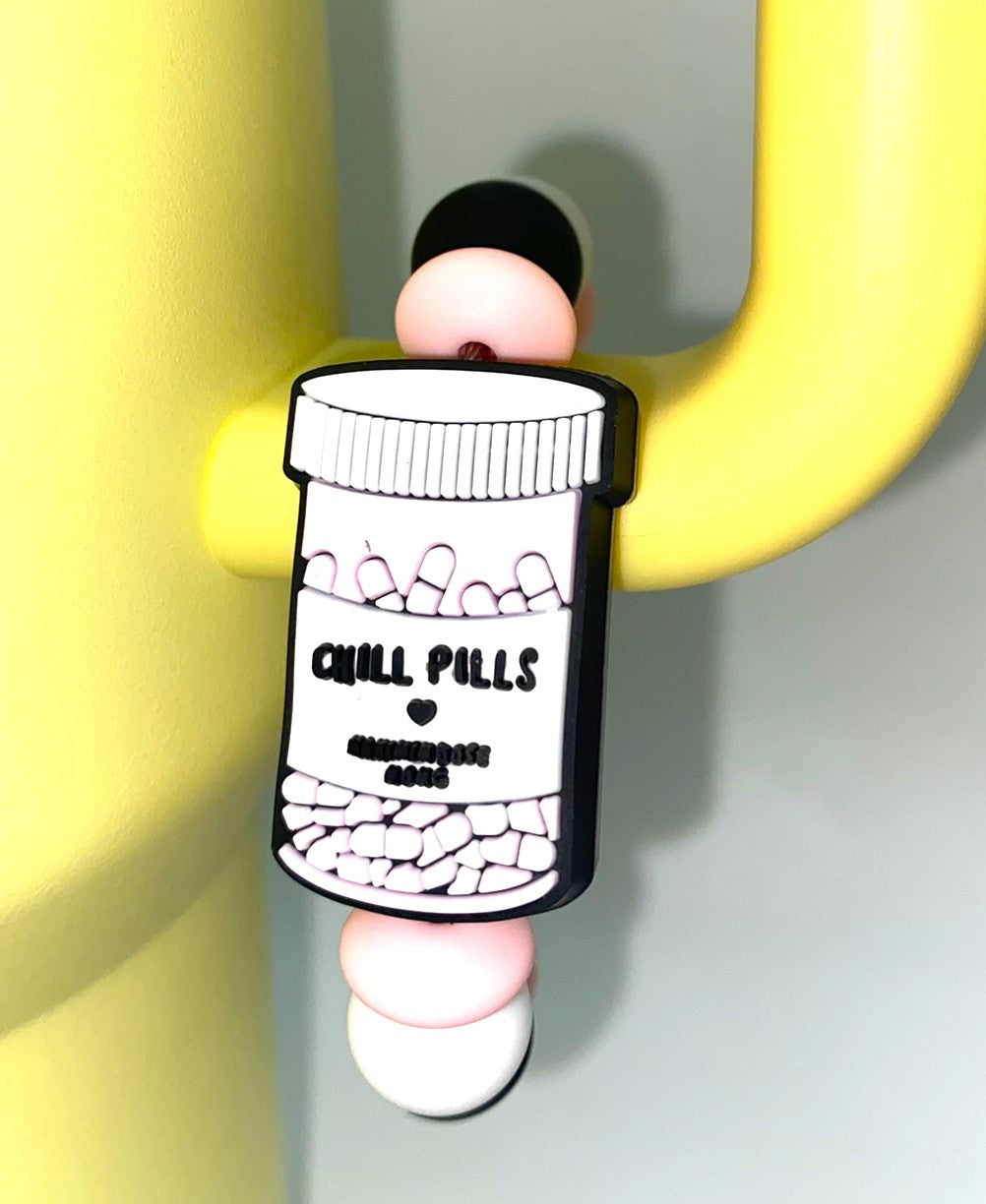 Chill Pills Pharmacy Medical Stanley Tumbler Cup Handle Charm