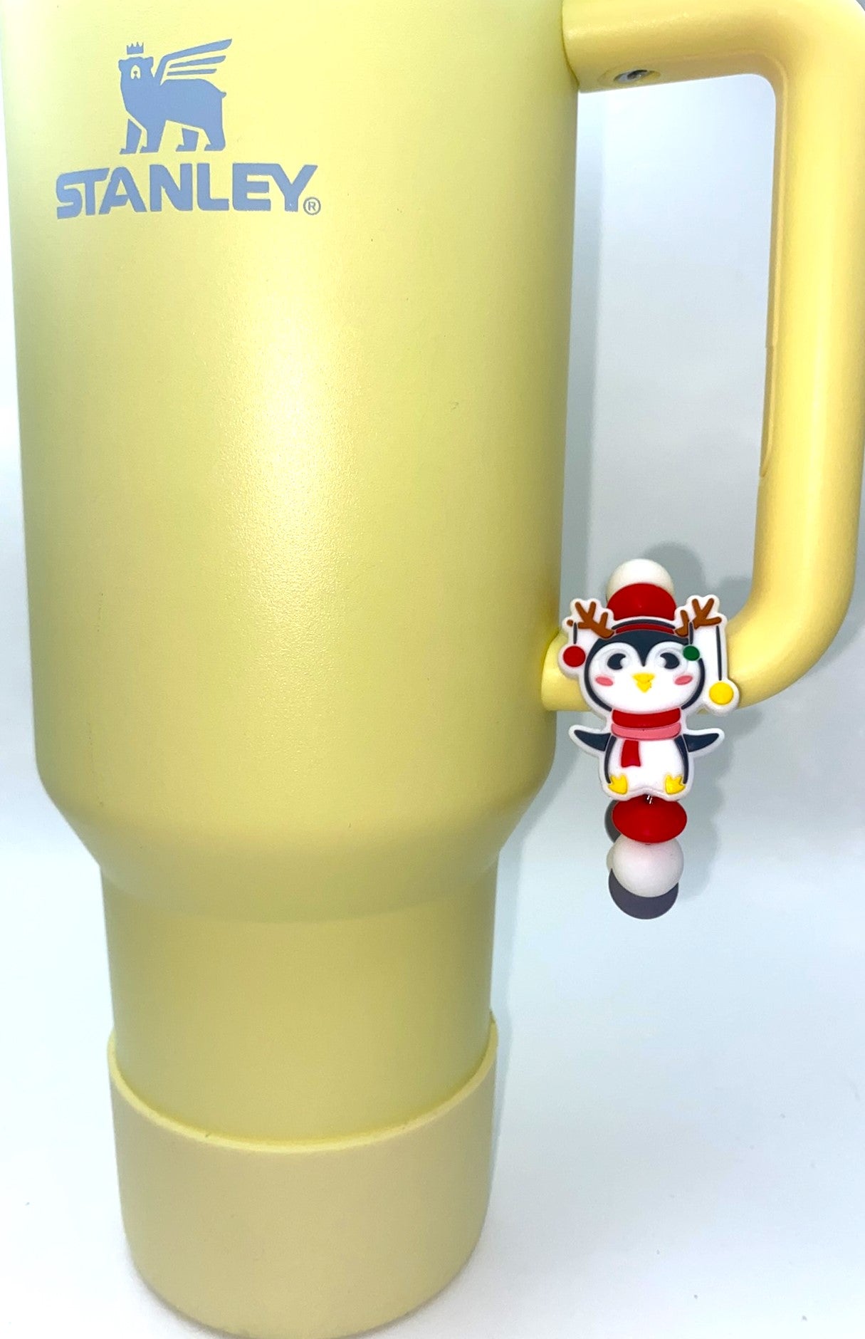 Christmas Penguin Reindeer Antlers Stanley Tumbler Cup Handle Charm