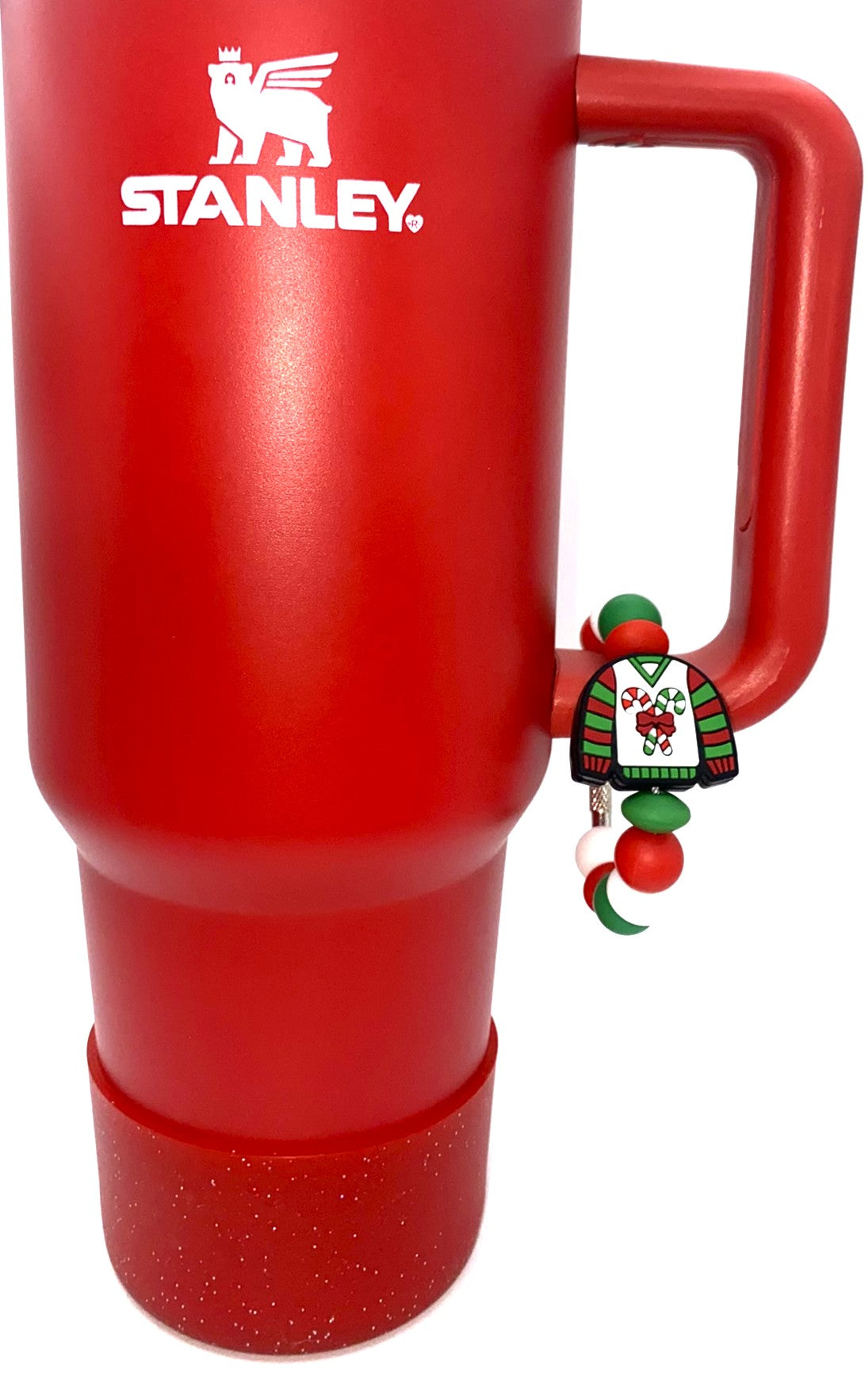 Ugly Christmas Sweater Candy Canes Stanley Tumbler Cup Handle Charm