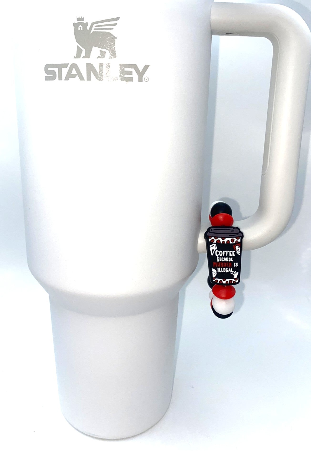 Coffee Because Murder Is Illegal Stanley Tumbler Cup Handle Charm