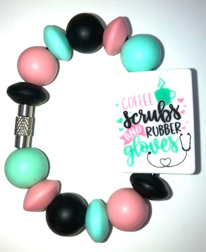 Coffee Scrubs & Rubber Gloves Printed Stanley Tumbler Cup Handle Charm