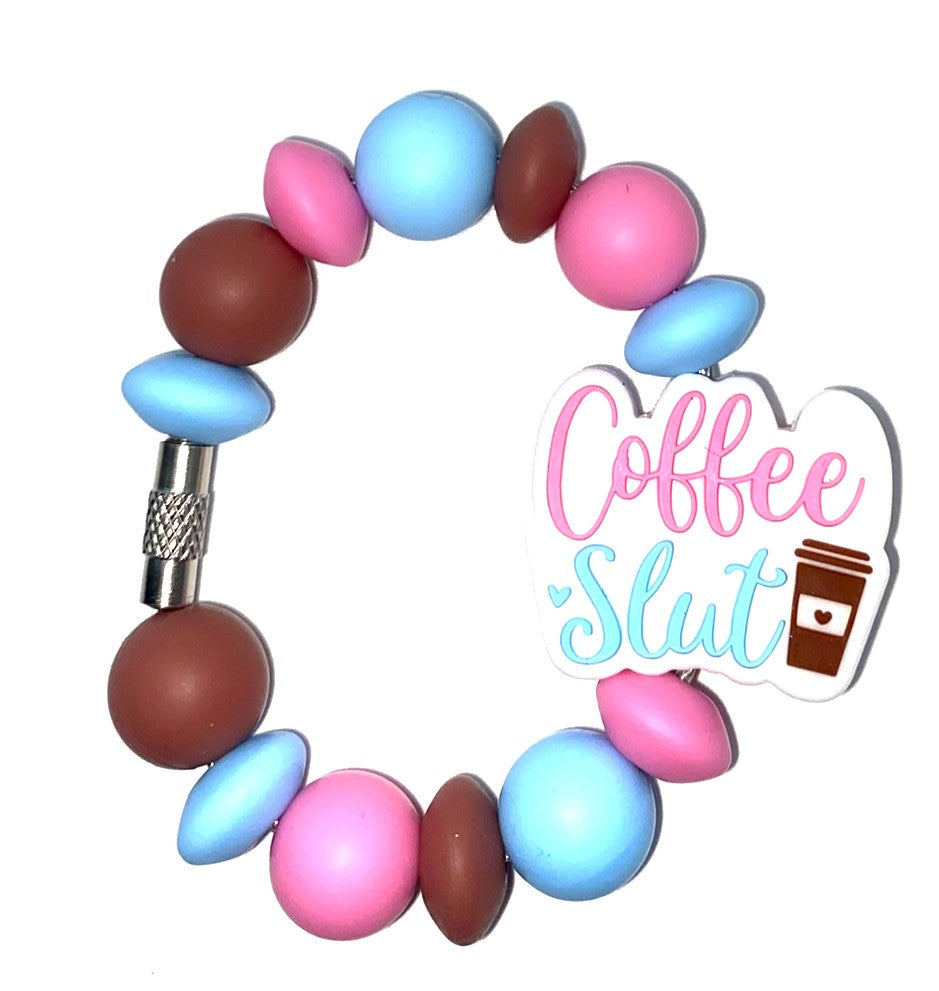 Coffee Slut White Funny Stanley Tumbler Cup Handle Charm