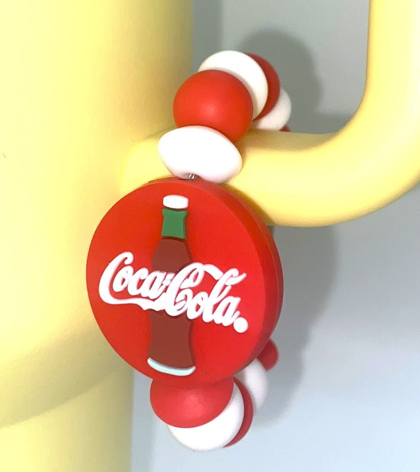 Coke Coca Cola Round Stanley Tumbler Cup Handle Charm