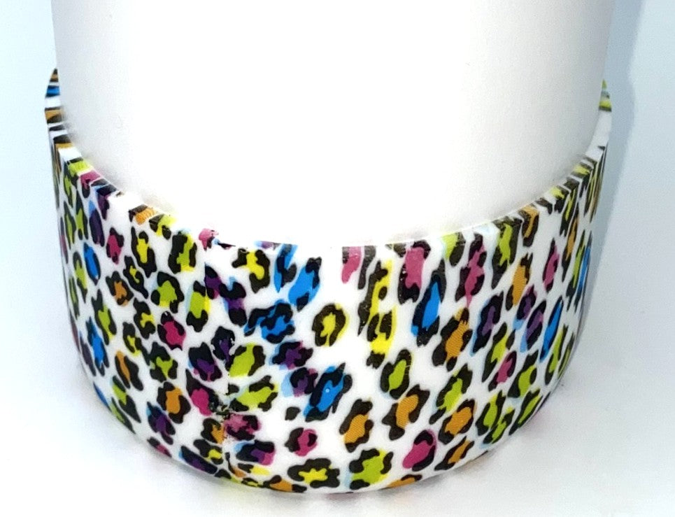 Colorful LF Leopard Print Stanley Tumbler Boot Sleeve #81