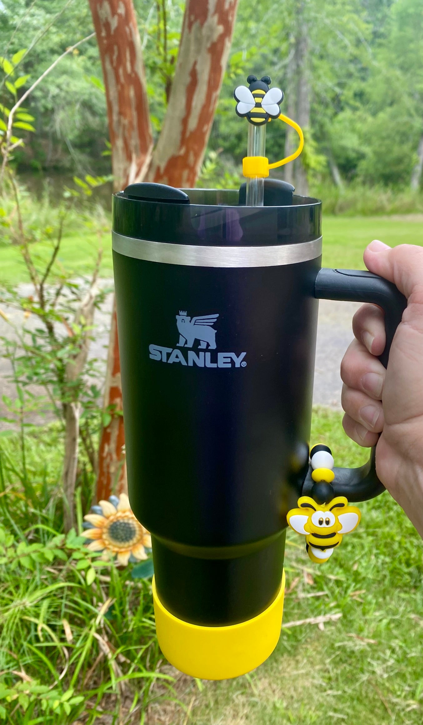 Buzzing Bumblebee Stanley Tumbler Cup Handle Charm