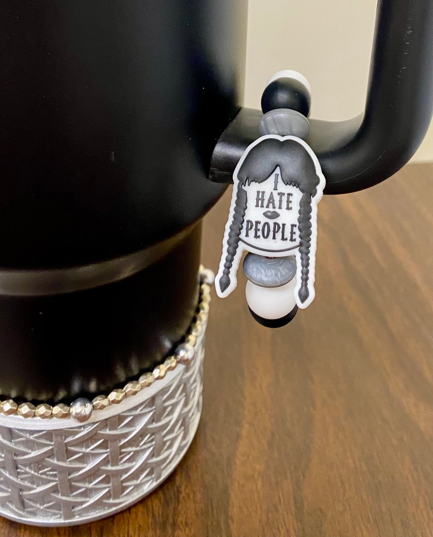 I Hate People Goth Girl Stanley Tumbler Cup Handle Charm