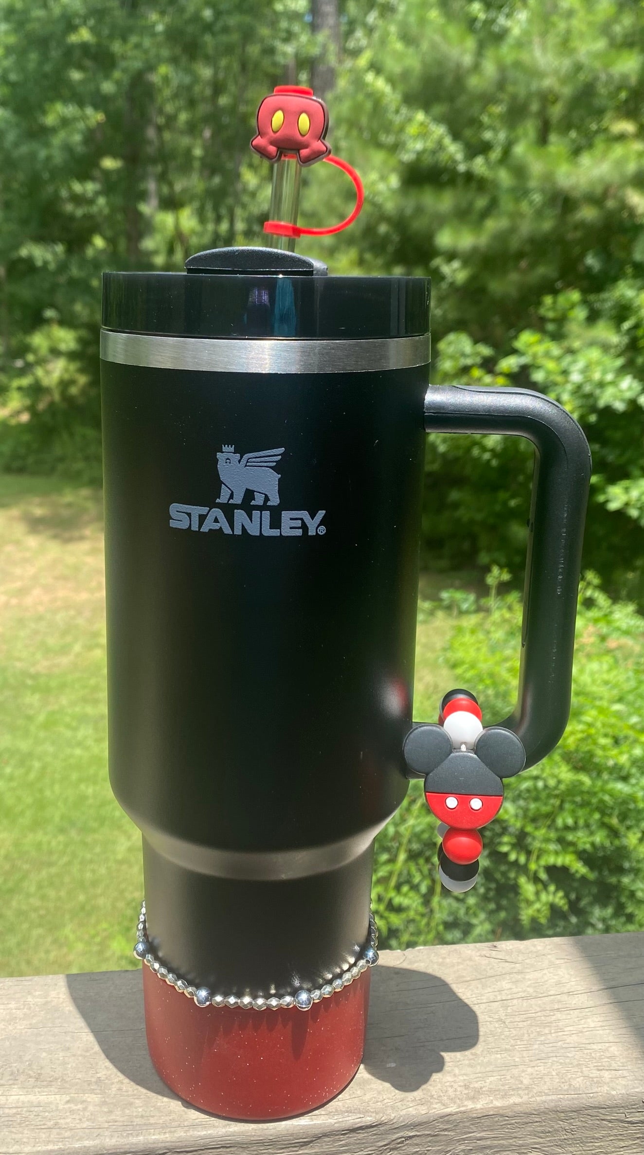 Magical Mouse Ears Boy Red Pants Stanley Tumbler Cup Handle Charm