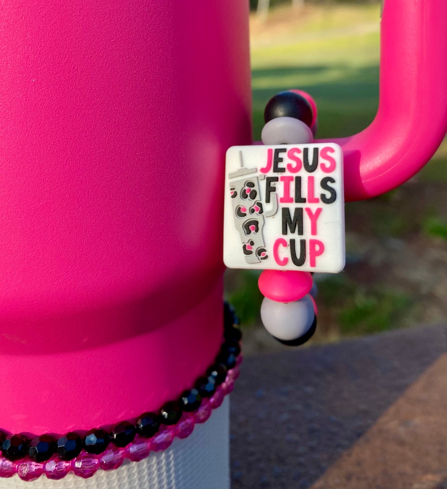 Jesus Fills My Cup Stanley Tumbler Cup Handle Charm