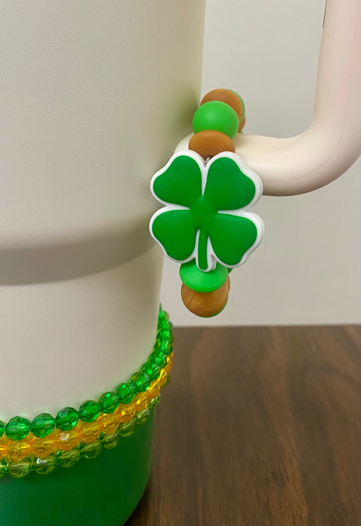 Shamrock St Patrick's Stanley Tumbler Cup Handle Charm