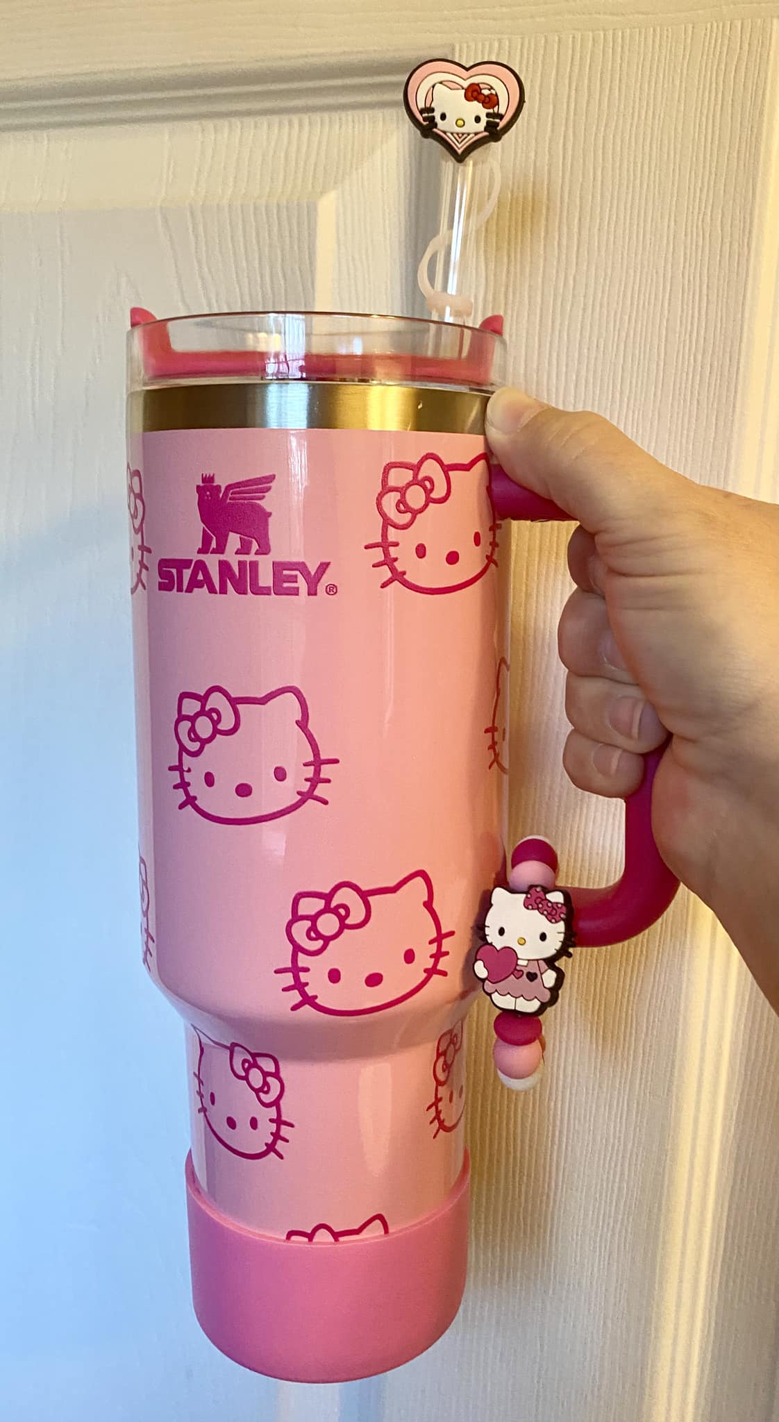 Cute Kitty Heart Straw Topper