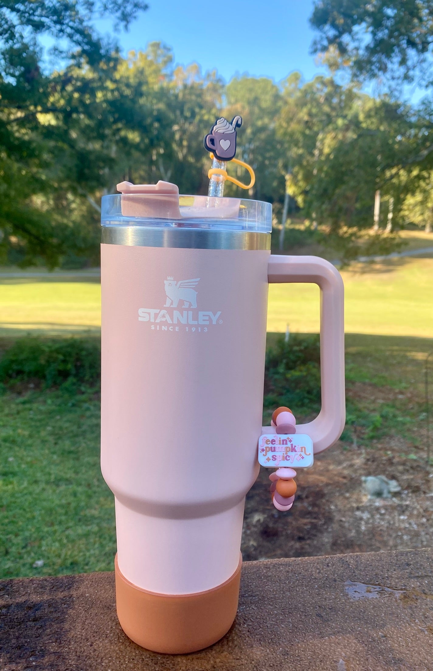 Cozy Fall Coffee Drink Straw Topper