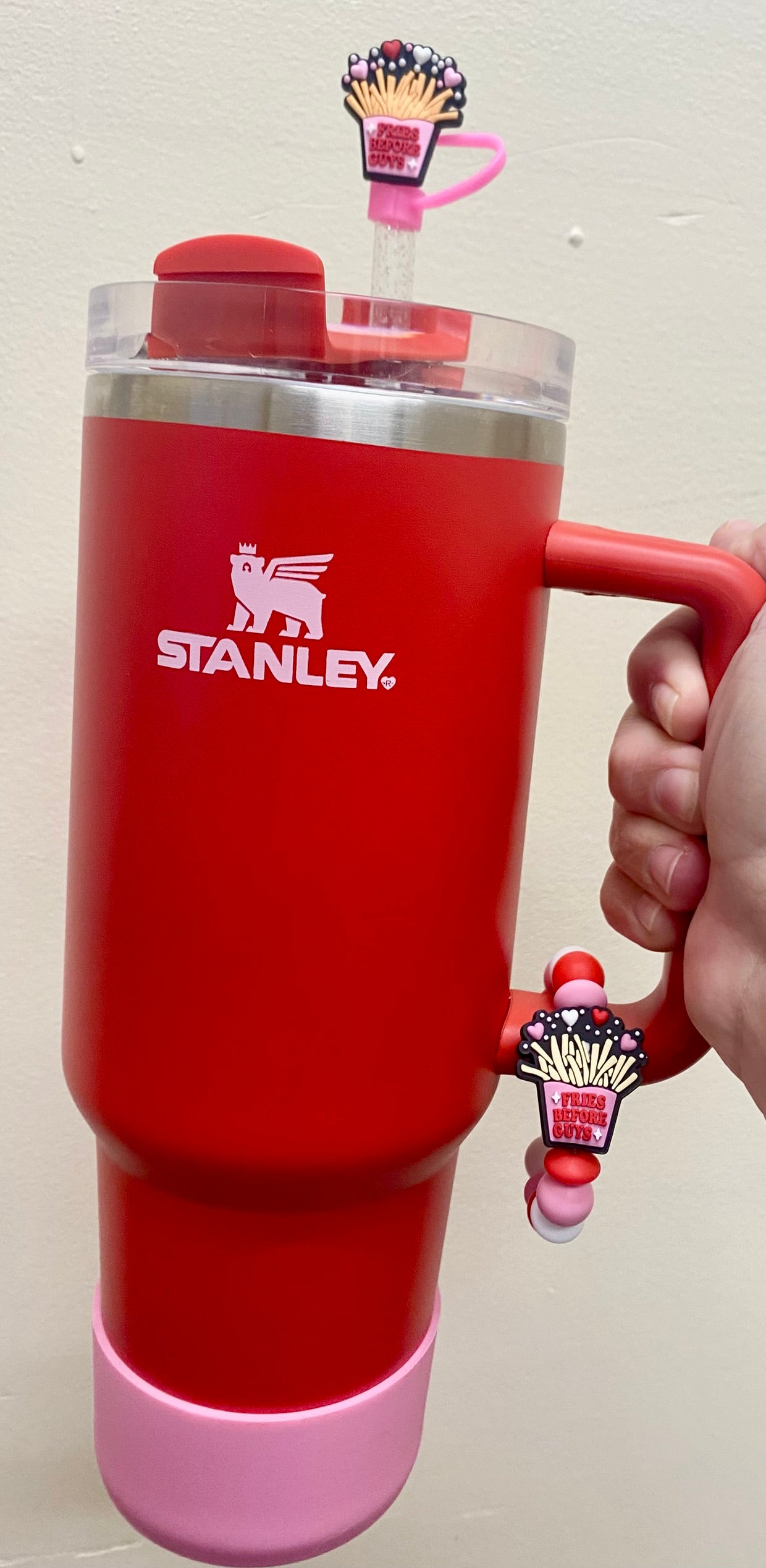 Fries Before Guys Funny Stanley Tumbler Cup Handle Charm