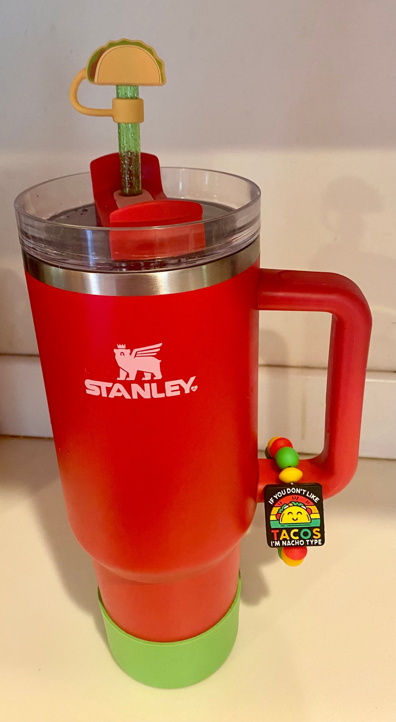 If You Don't Like Tacos I'm Nacho Type Mexican Food Stanley Tumbler Cup Handle Charm