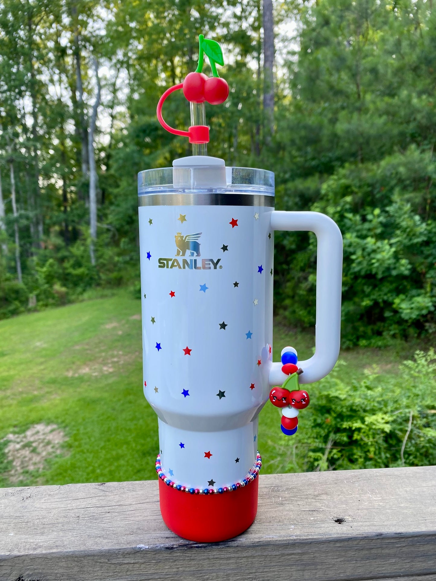 Cherries 3D Straw Topper