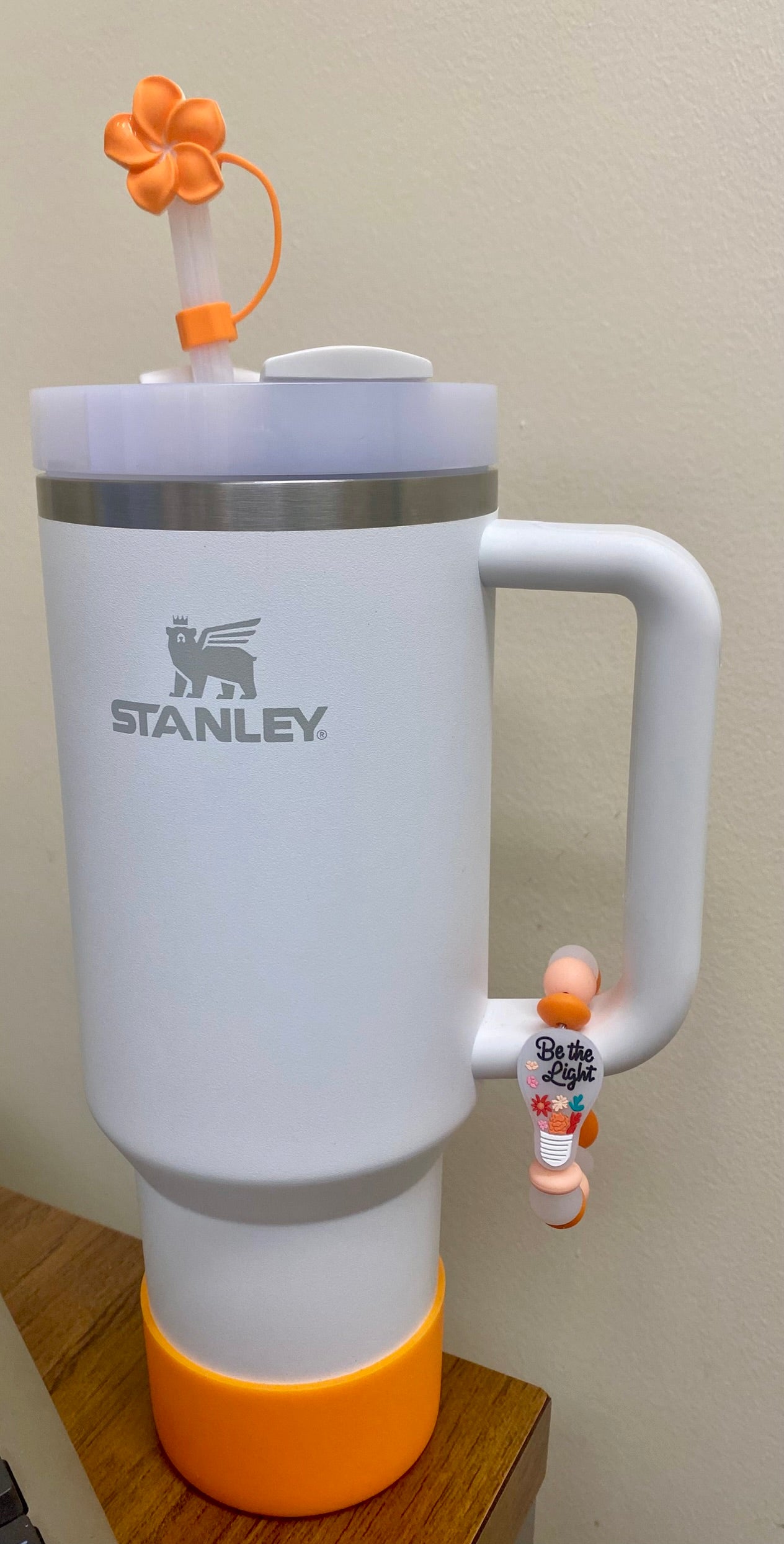 Be The Light Floral Light Bulb Stanley Tumbler Cup Handle Charm